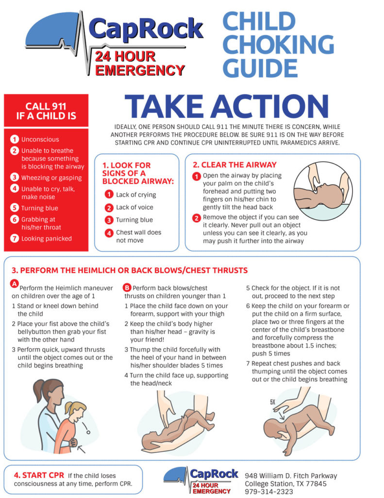 Image of a free download for child choking guide